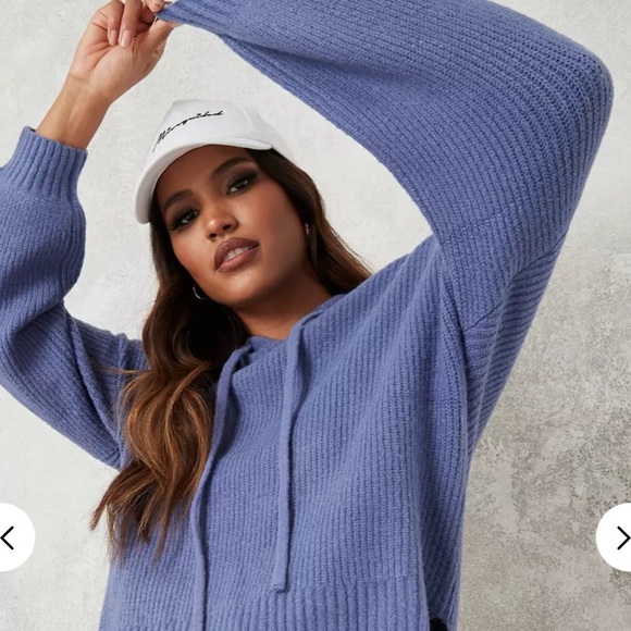 Missguided knitted boyfriend hoodie - Picture 2 of 5